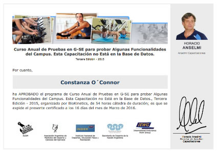 Certificado Final de Asistencia