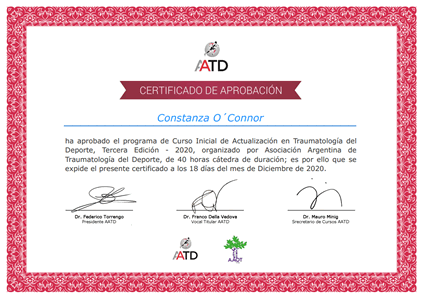 Certificado Final de Aprobación