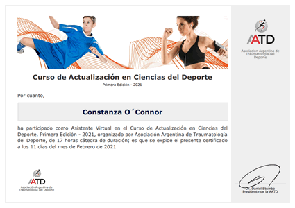 Certificado Final de Asistencia