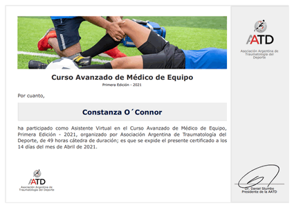 Certificado Final de Asistencia