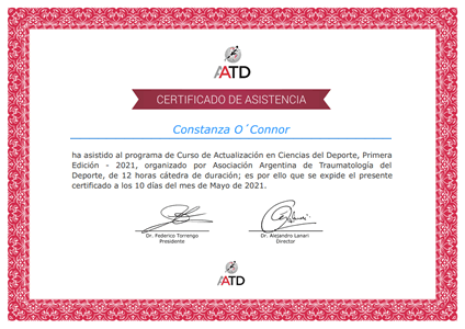 Certificado Final de Asistencia
