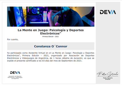 Certificado Final de Asistencia