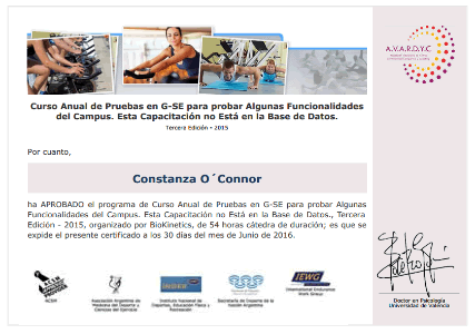 Certificado Final de Aprobación