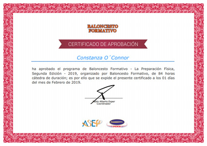 Certificado Final de Aprobación