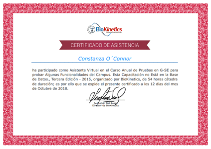 Certificado Final de Asistencia
