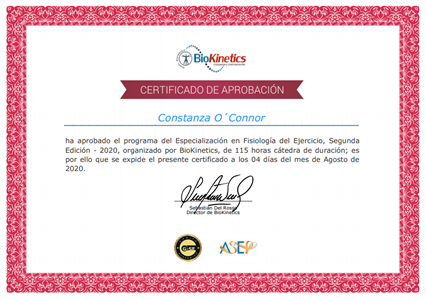Certificado Final de Aprobación