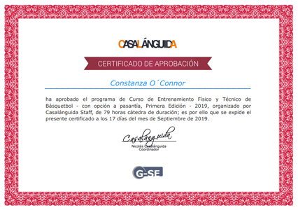 Certificado Final de Aprobación