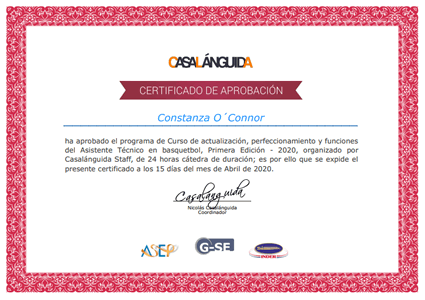 Certificado Final de Aprobación