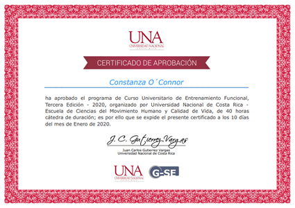 Certificado Final de Aprobación