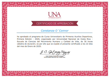 Certificado Final de Aprobación