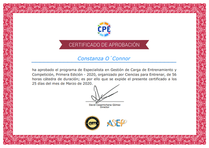 Certificado Final de Aprobación