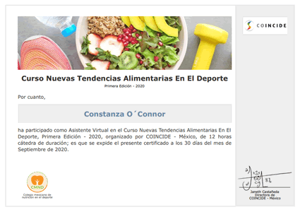 Certificado Final de Asistencia