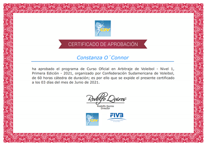 Certificado Final de Aprobación
