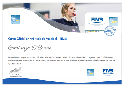 Certificado Final de Aprobación - Curso de Arbitraje Nivel 1