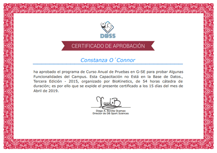 Certificado Final de Aprobación