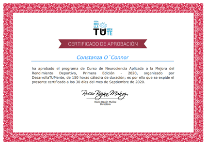 Certificado Final de Aprobación
