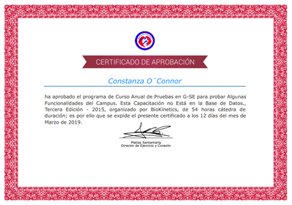 Certificado Final de Aprobación