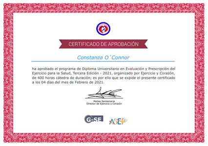 Certificado Final de Aprobación