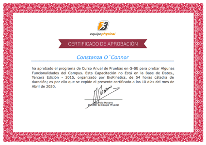 Certificado Final de Aprobación