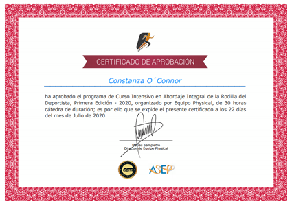 Certificado Final de Aprobación