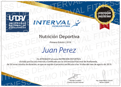 Curso de Nutrición Deportiva con Opción a Certificación Universitaria