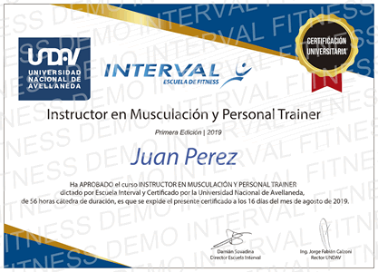 Instructor en Musculación y Personal Trainer - Certificación Universitaria