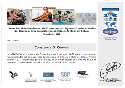 Certificado Final de Asistencia