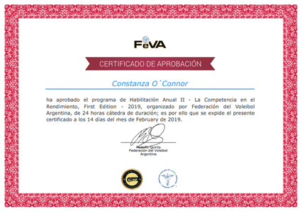 Certificado Final de Aprobación