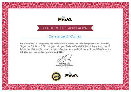 Certificado Final de Aprobación