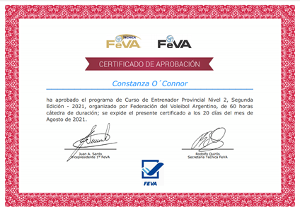Certificado Final de Aprobación