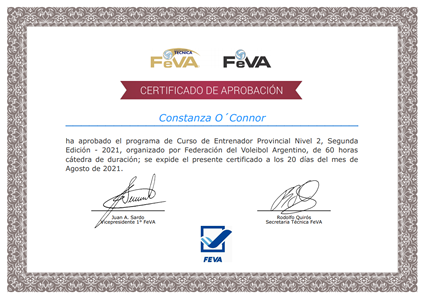 Certificado Final de Asistencia