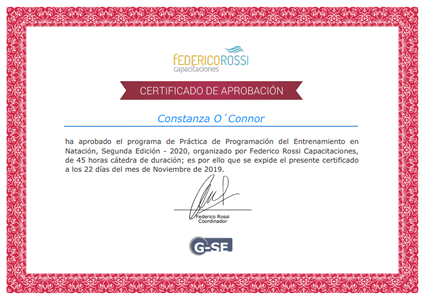 Certificado Final de Aprobación