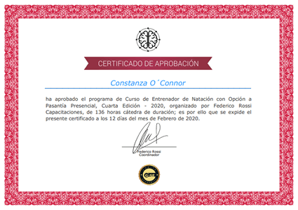 Certificado Final de Asistencia