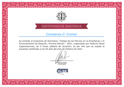 Certificado Final de Asistencia