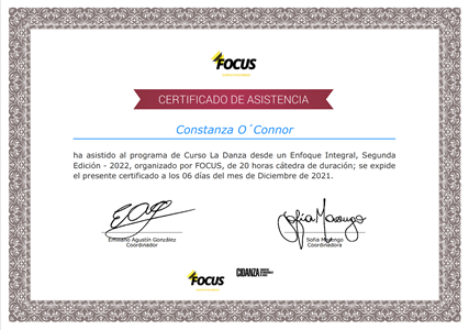 Certificado Final de Aprobación