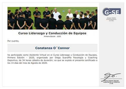 Certificado Final de Asistencia