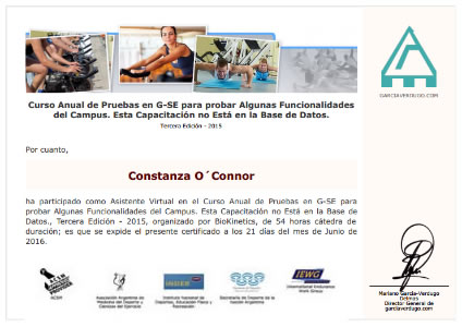 Certificado Final de Asistencia
