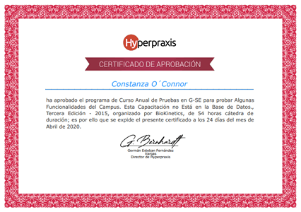 Certificado Final de Aprobación