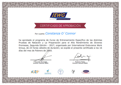Certificado IEWG