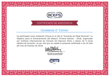 Certificado Final de Asistencia