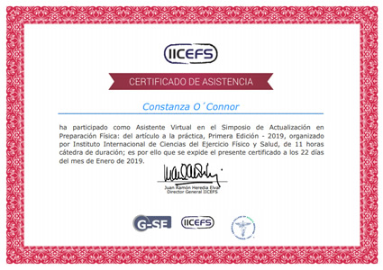 Certificado Final de Asistencia