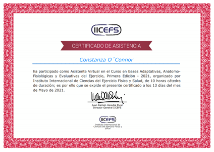 Certificado Final de Asistencia