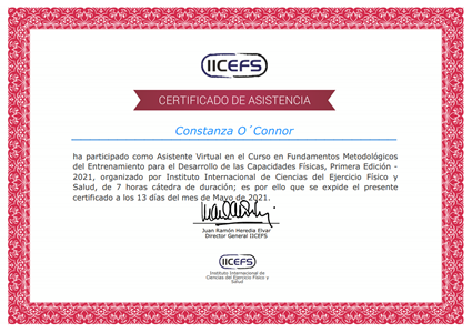 Certificado Final de Asistencia