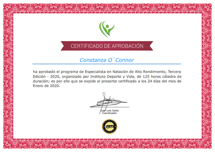 Certificado Final de Aprobación