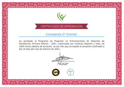 Certificado Final de Aprobación