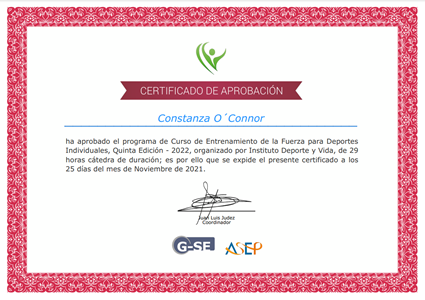 Certificado Final de Aprobación