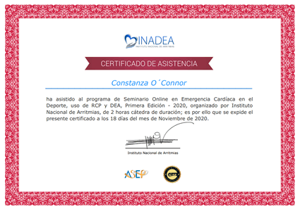 Certificado Final de Asistencia