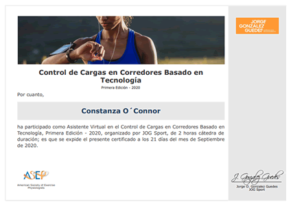 Certificado Final de Asistencia