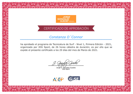 Certificado Final de Aprobación