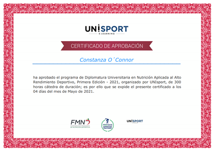 Certificado Final de Aprobación
